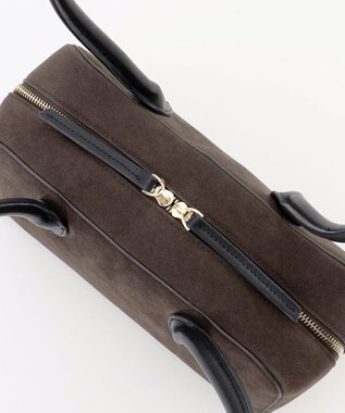 自由区 【SHIHOさん着用】スエードライクボストン バッグ スレート