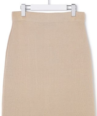 ICB L コットンポリエステルスムース ニットスカート クレイカーキ