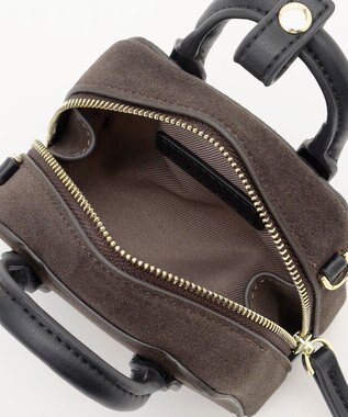 自由区 【SHIHOさん着用】スエードライクボストン バッグ スレート