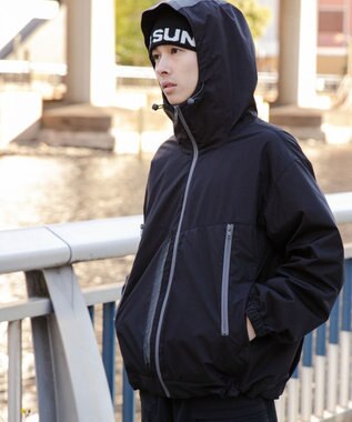 WEGO 3レイヤーフードブルゾン ブラック