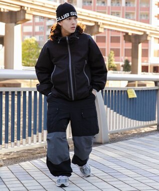 WEGO 3レイヤーフードブルゾン ブラック