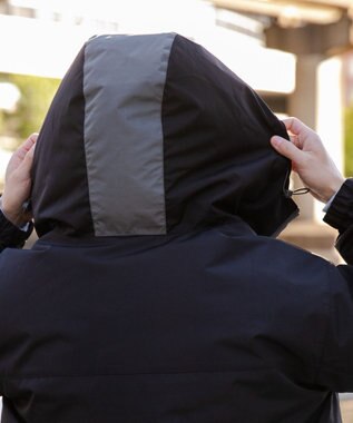 WEGO 3レイヤーフードブルゾン ブラック