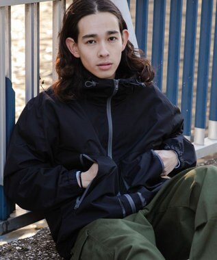 WEGO 3レイヤーフードブルゾン ブラック