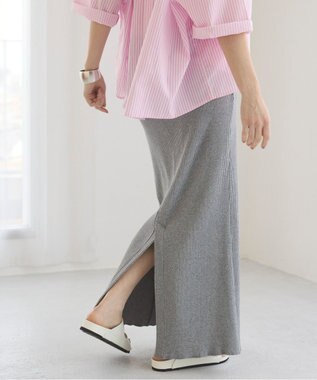 WEGO 【ANGIE VINTAGE】リブマーメイドスカート 杢グレー