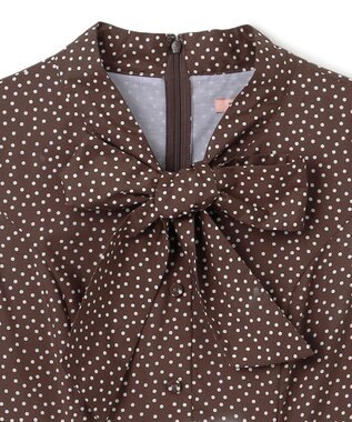 TOCCA 【洗える】RAINY SEASON ドレス ブラウン×ドット系