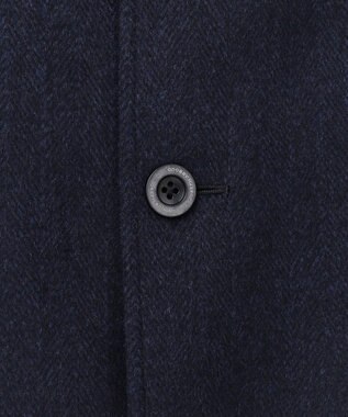 JOSEPH ABBOUD 【ソフト/軽量/JAPANファブリック】 アンゴラウールビーバー ステンカラー コート ネイビー系