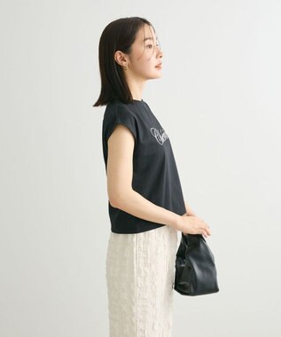 Green Parks ・ｓｗｉｎｇ　ｂｙ　ロゴ刺繍フレンチＴＥＥ Black