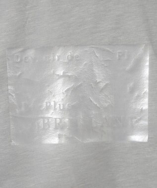 Green Parks 箔プリントチュール重ねプルオーバー Gray Mixture