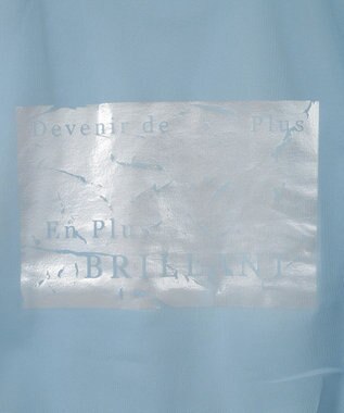 Green Parks 箔プリントチュール重ねプルオーバー Sax