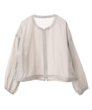 earth music&ecology シアーショートシャツブルゾン Gray Beige
