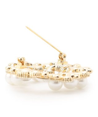 23区 ビジューMIX サークル ブローチ ゴールド系