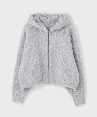 GRACE CONTINENTAL 起毛ニットパーカー グレー