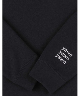 une nana cool 【綿混】あくびのお嬢さんのブークレー裏毛フーディー ブラック