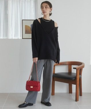 WEGO 【ANGIE VINTAGE】キルティングショルダーBAG レッド