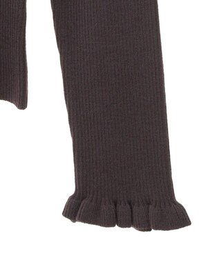 Green Parks ・ｓｗｉｎｇ　ｂｙ　フリルハイネックリブニット Charcoal Gray