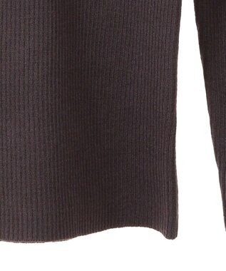 Green Parks ・ｓｗｉｎｇ　ｂｙ　フリルハイネックリブニット Charcoal Gray