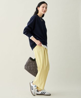 ANY L ダンボールバックリブプルオーバー ネイビー