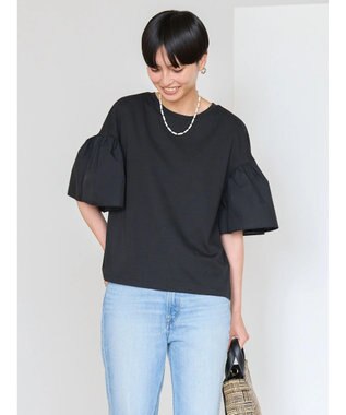 AMERICAN HOLIC 袖フレア５分袖カットプルオーバー Black