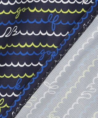 23区GOLF 【MEN】【吸水速乾・UVケア】ウェーブロゴプリント 半袖シャツ ネイビー系5