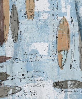 JOSEPH ABBOUD MOUNTAIN 【SPACE】KAHALA アロハシャツ サックスブルー系6