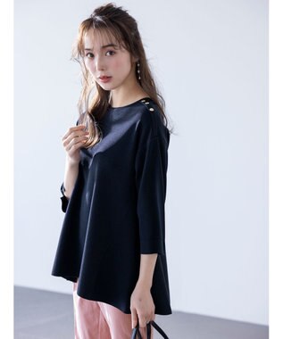 【UVカット・洗える】フレアニット チュニック