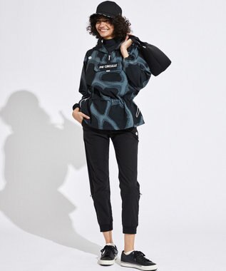 PW CIRCULUS 【WOMEN】ギャザリング ジョガーパンツ ゴルフウェア レディース ブラック系