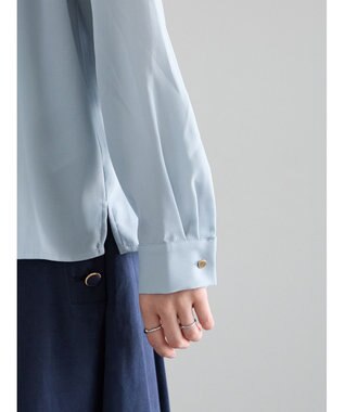 Te chichi フロントレースブラウス ブルー