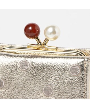 UNBILLION ペルケ perche / アクリル玉三つ折りミニサイフ ゴールド