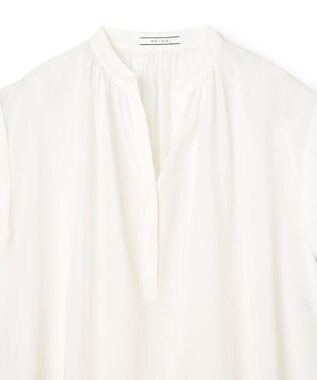 BEIGE， BAC / コットンシアー ギャザーブラウス Off
