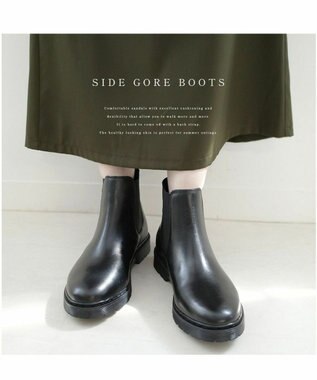Pointer 本革防滑サイドゴアブーツ ブラック