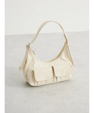 Green Parks ・ＱＵＯＮ　ダブルポケットホーボーバッグ Ivory