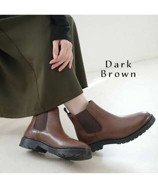 Pointer 本革防滑サイドゴアブーツ ダークブラウン