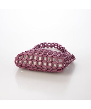 UNBILLION カシュカシュ cachecache / カラフルウッドビーズワンハンドル手提げ パープル