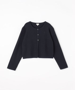 組曲 KIDS 【150-160㎝】クラシカルニット ジャケット ネイビー