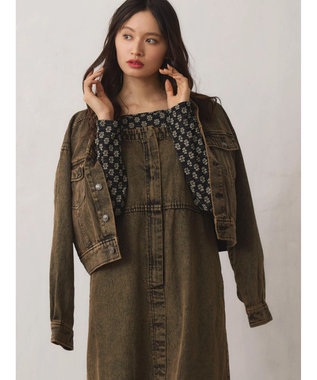 Green Parks ・ＳＵＧＡＲ　ＳＰＯＯＮ　カラーデニムＧジャン Brown