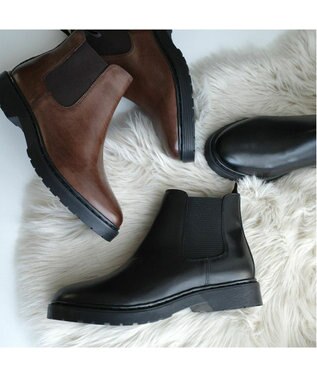 Pointer 本革防滑サイドゴアブーツ ダークブラウン