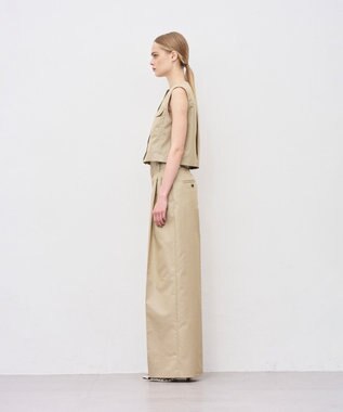 uncrave チノギャバジン ワイドトラウザー ベージュ
