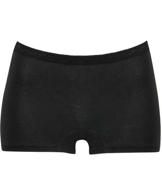 Wing サニタリーショーツ 綿混・抗菌防臭(身生地部) ナプキンがズレにくい 羽付きナプキン対応 【カナウ】 はきこみ丈ふかめ 生理用ショーツ EC8530 ウイング／ワコール ブラック