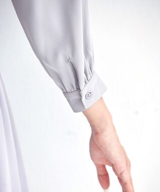 Tiaclasse 【洗える】ラッフルフリルワンピース サックスグレー