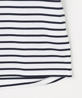 J.PRESS LADIES L 【一枚で着映え】バイカラーボーダー クルーネック カットソー ネイビー系
