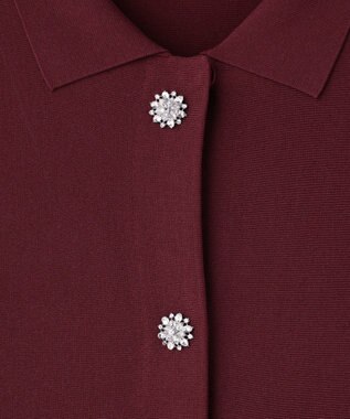 GRACE CONTINENTAL ビジューニットベスト ボルドー