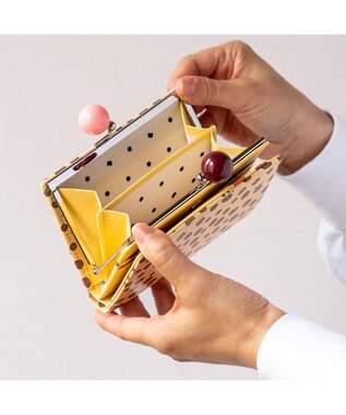 tsumori chisato CARRY ポルカドット 2つ折り財布 がま口 イエロー