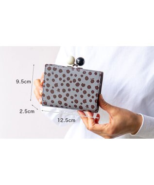 tsumori chisato CARRY ポルカドット 2つ折り財布 がま口 グレー