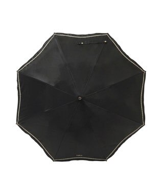 MOONBAT 【軽量/一級遮光】FURLA 晴雨兼用日傘 降りたたみ日傘 ジッパー刺繍 ／遮光 遮熱 UV ブラック