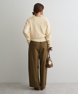 CRAFT STANDARD BOUTIQUE ロング袖リブコンパクトニットカーディガン Yellow