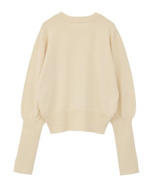 CRAFT STANDARD BOUTIQUE ロング袖リブコンパクトニットカーディガン Yellow