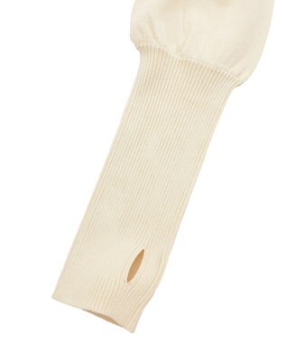 CRAFT STANDARD BOUTIQUE ロング袖リブコンパクトニットカーディガン Yellow