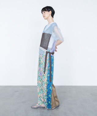 COQ STRATA 和紙ショート丈ベスト スカイブルー