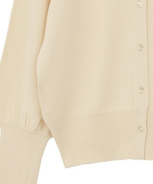 CRAFT STANDARD BOUTIQUE ロング袖リブコンパクトニットカーディガン Yellow