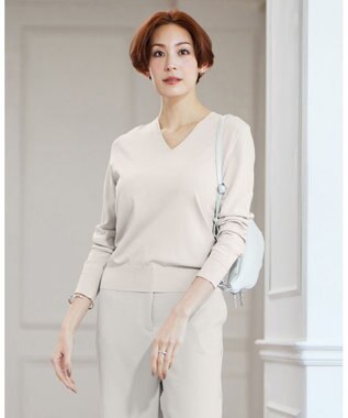 ICB 【WEB限定カラーあり】 シンセティックハイゲージ Vネックプルオーバー トープ系